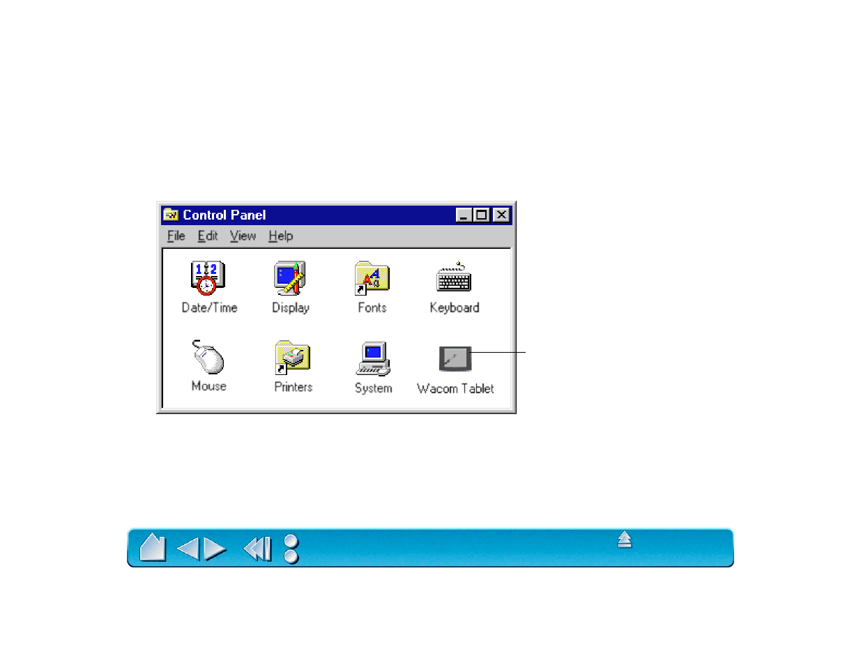 Opening the control panel | Wacom Intuos2 XD-0608-R User Manual | Page 46 / 165