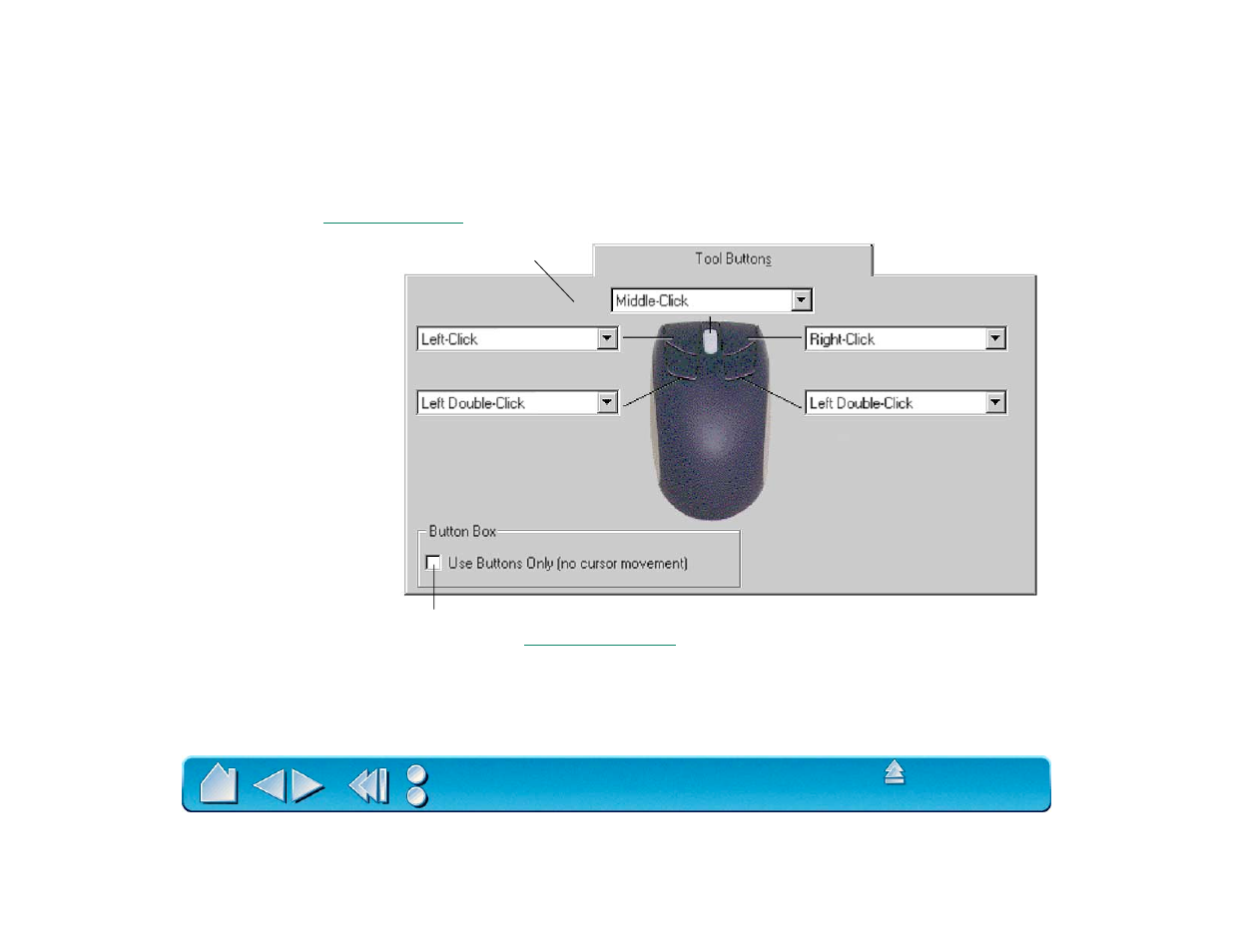 Customizing the 4dmouse and lens cursor, Customizing the 4d mouse and lens cursor, Programmable buttons | Wacom Intuos2 XD-0608-R User Manual | Page 69 / 165