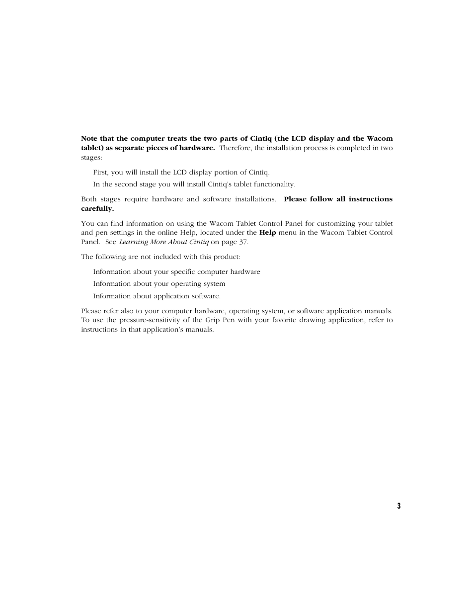 Wacom Cintiq 18SX User Manual | Page 5 / 62