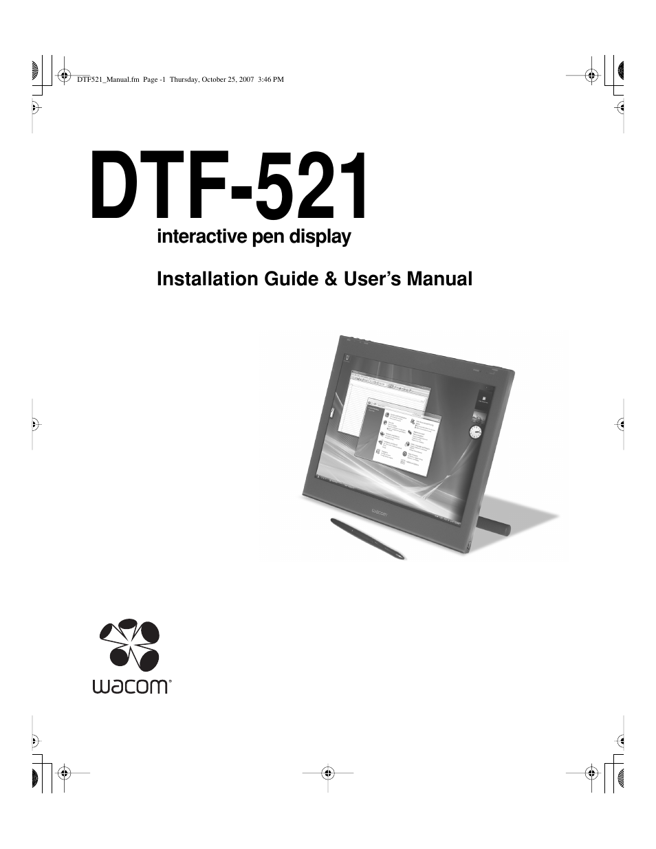 Wacom DTF-521 User Manual | 60 pages