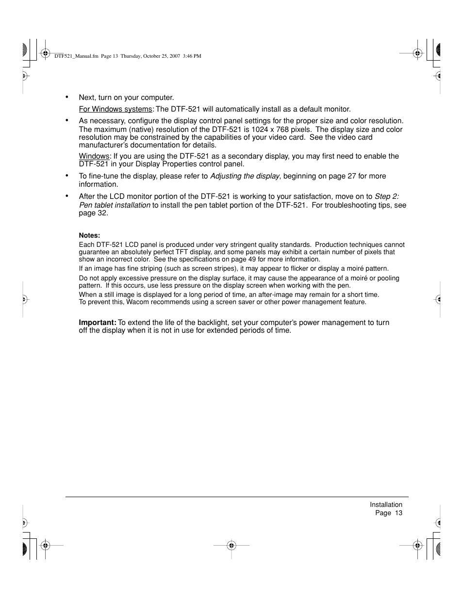 Wacom DTF-521 User Manual | Page 15 / 60