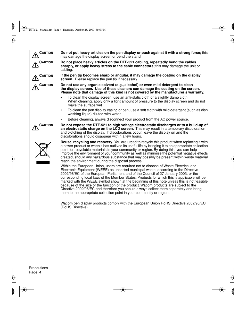 Wacom DTF-521 User Manual | Page 6 / 60