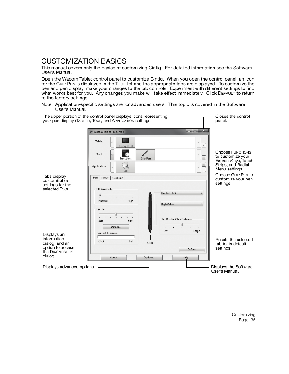 Customization basics | Wacom 21UX User Manual | Page 37 / 92