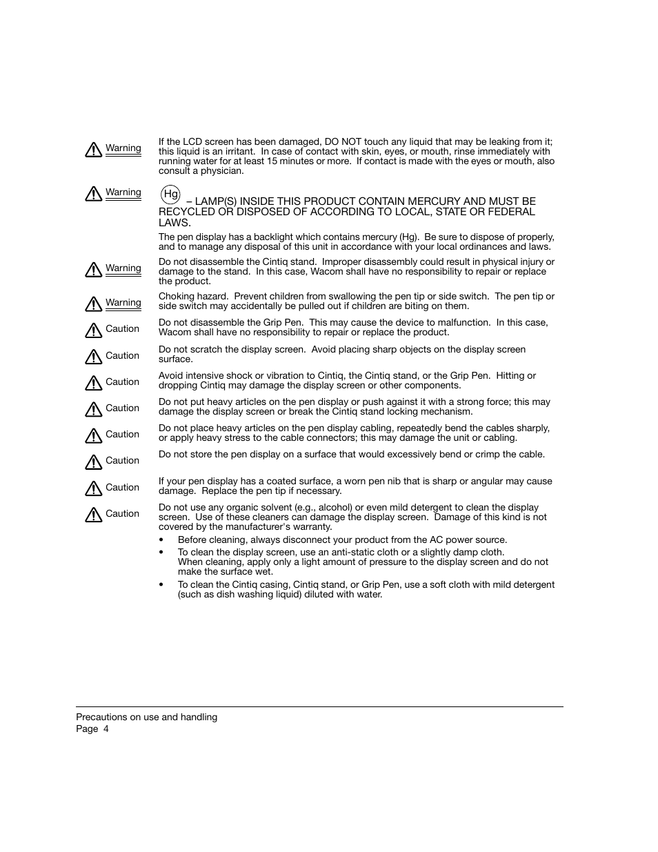 Wacom 21UX User Manual | Page 6 / 92