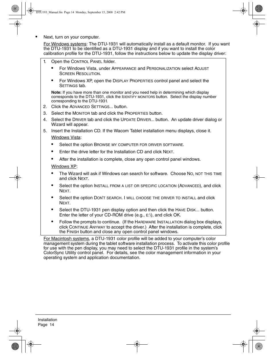 Wacom DTU-1931 User Manual | Page 18 / 56