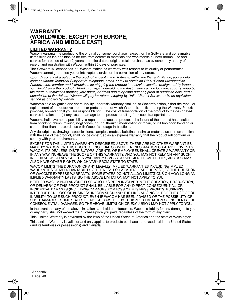 Wacom DTU-1931 User Manual | Page 52 / 56