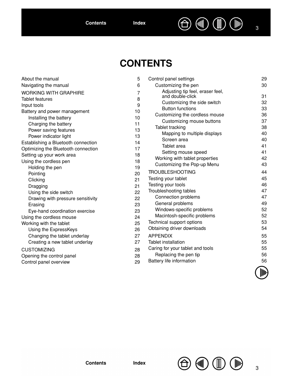 Wacom GRAPHIRE CTE-630BT User Manual | Page 3 / 74