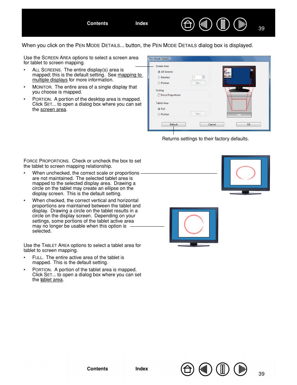 E the tablet mapping | Wacom GRAPHIRE CTE-630BT User Manual | Page 39 / 74