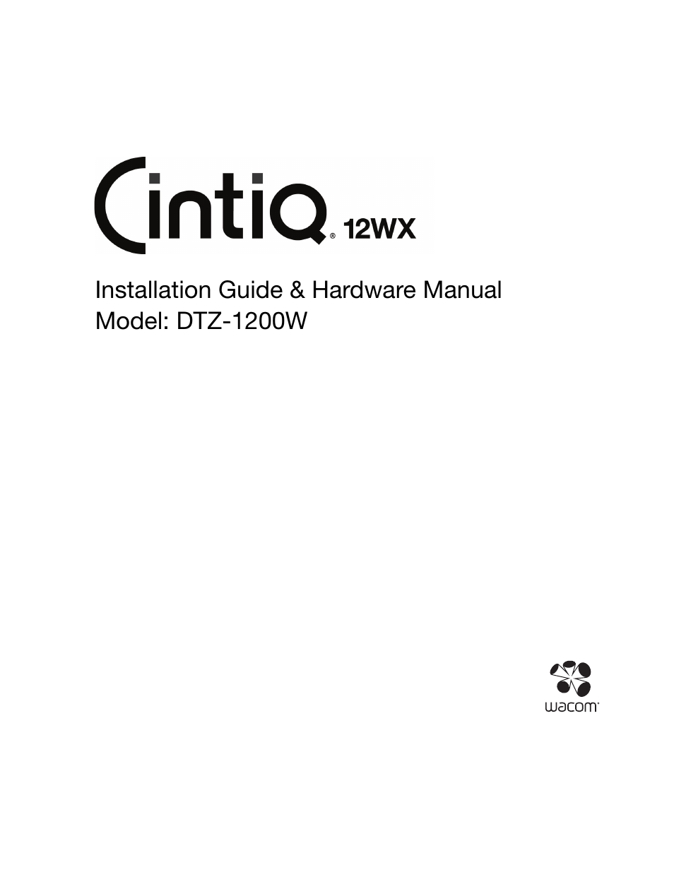 Wacom 12WX User Manual | 76 pages