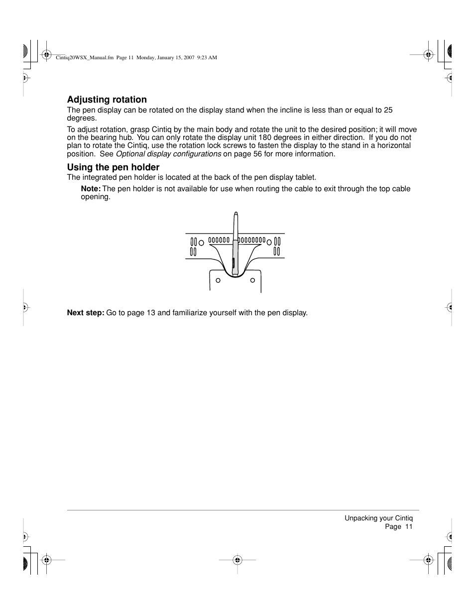 Wacom Cintiq DTZ-2000W User Manual | Page 13 / 72