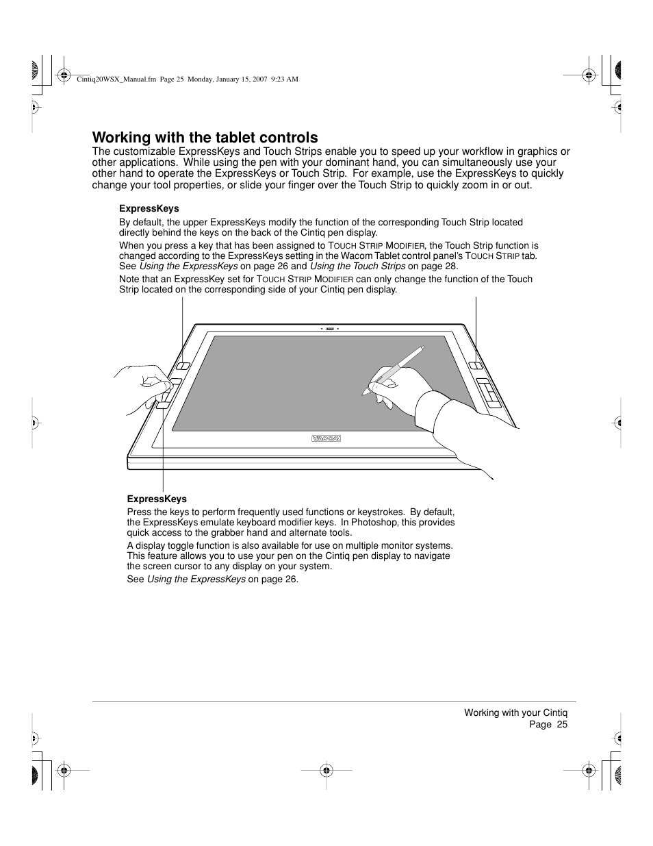 Working with the tablet controls | Wacom Cintiq DTZ-2000W User Manual | Page 27 / 72