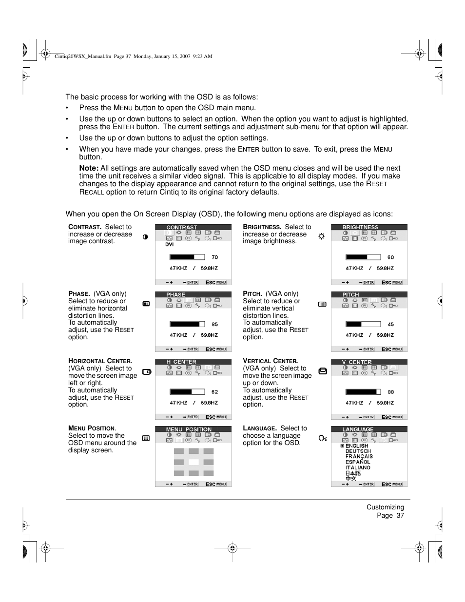 Wacom Cintiq DTZ-2000W User Manual | Page 39 / 72