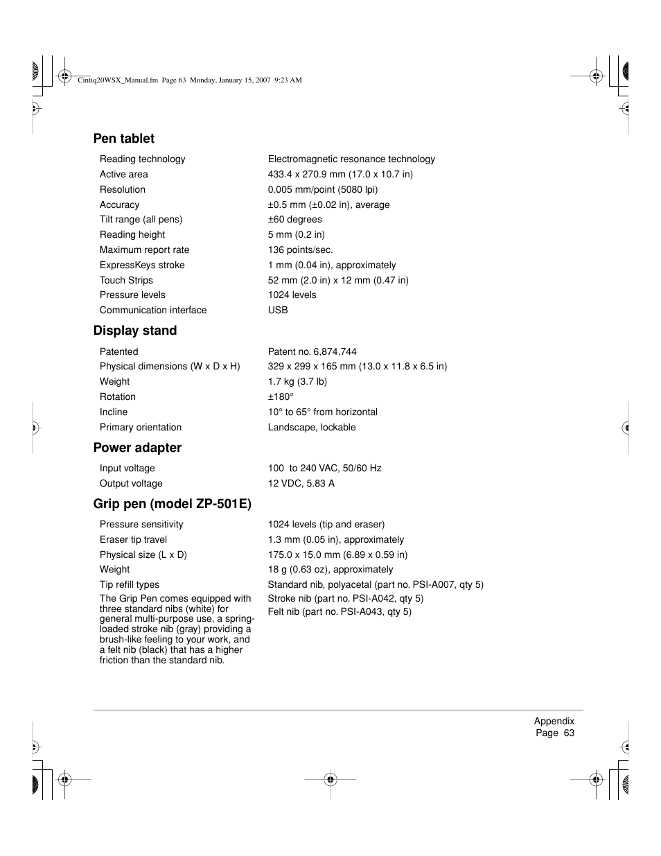 Wacom Cintiq DTZ-2000W User Manual | Page 65 / 72