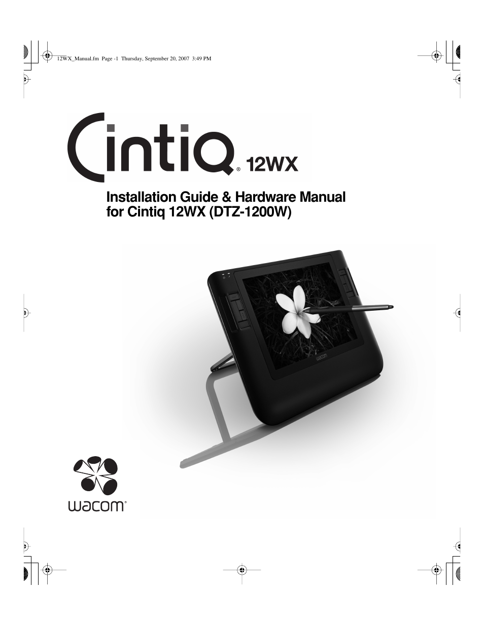 Wacom Cintiq DTZ-1200W User Manual | 68 pages