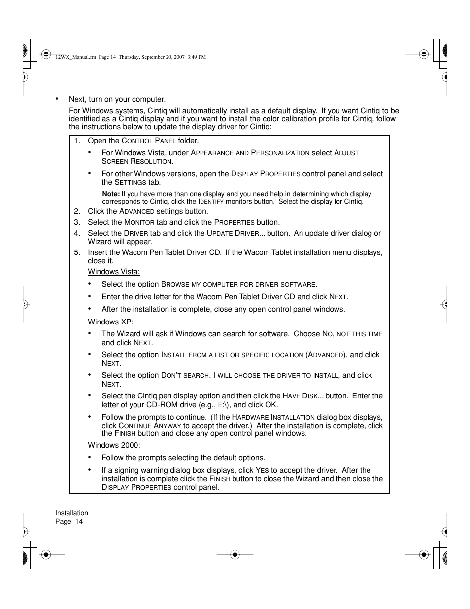 Wacom Cintiq DTZ-1200W User Manual | Page 16 / 68