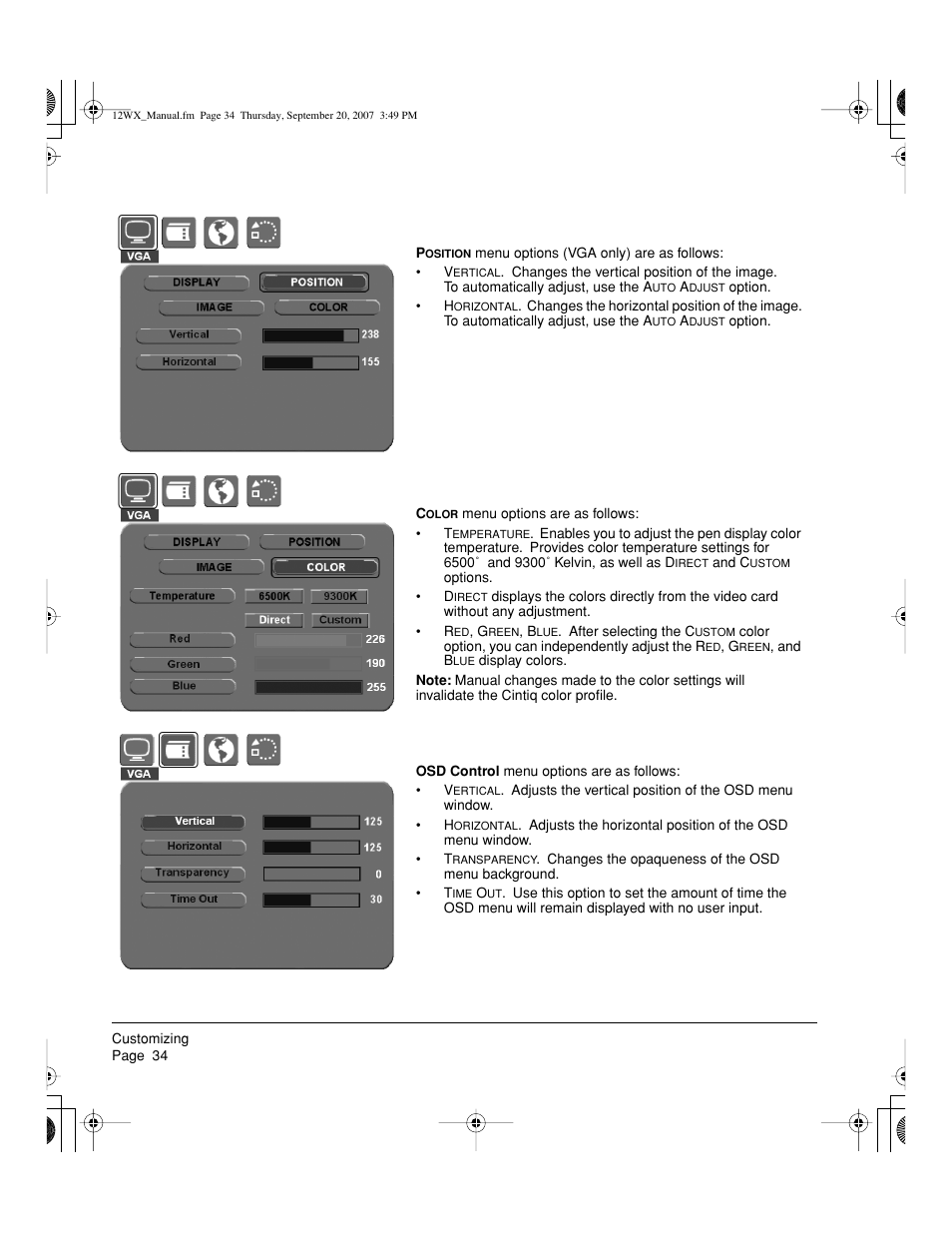 Wacom Cintiq DTZ-1200W User Manual | Page 36 / 68