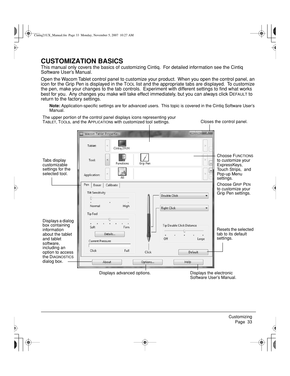 Customization basics | Wacom DTZ-2100D User Manual | Page 35 / 76