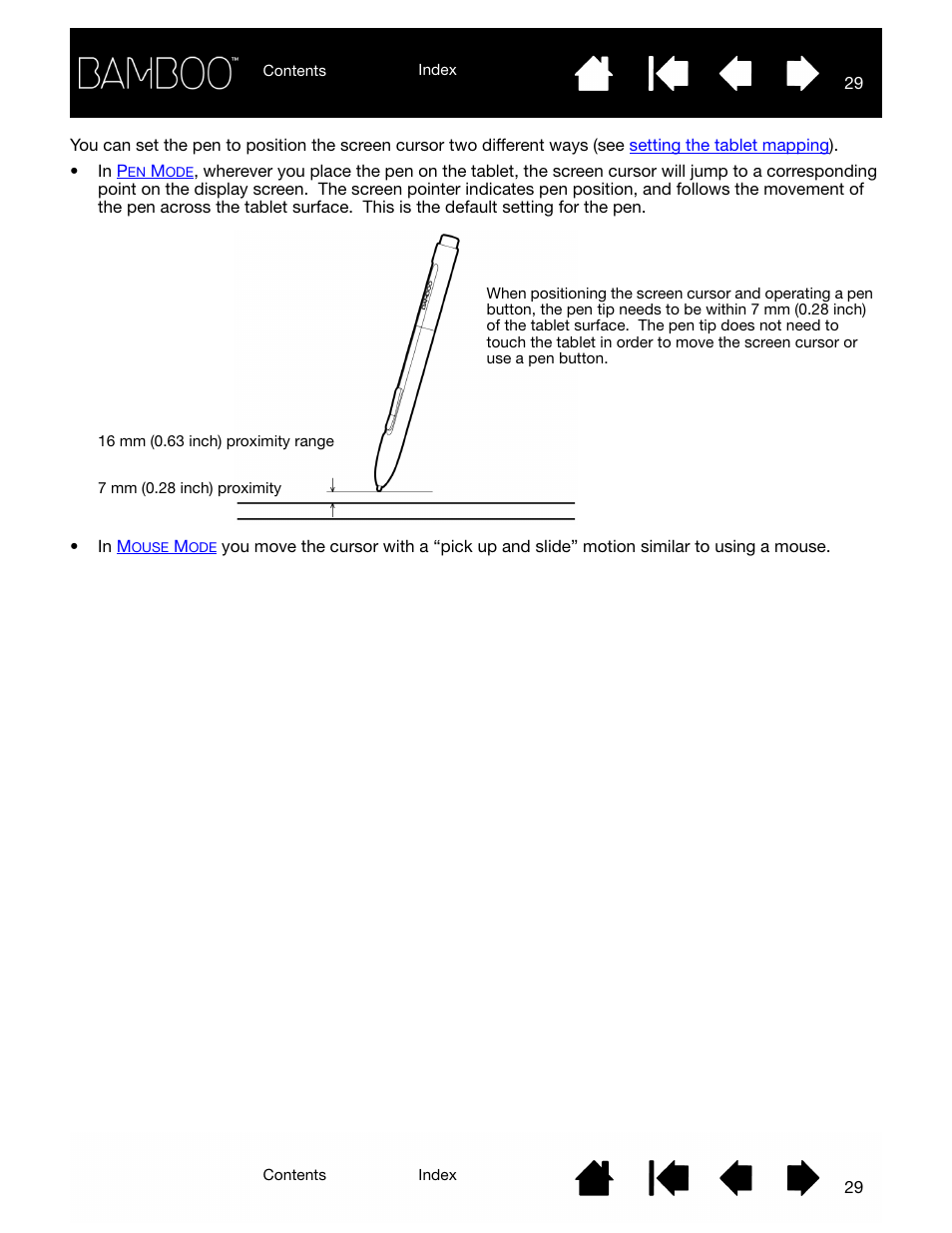 Proximity range, Within, Proximity | Wacom BAMBOO CTL-460 User Manual | Page 29 / 90