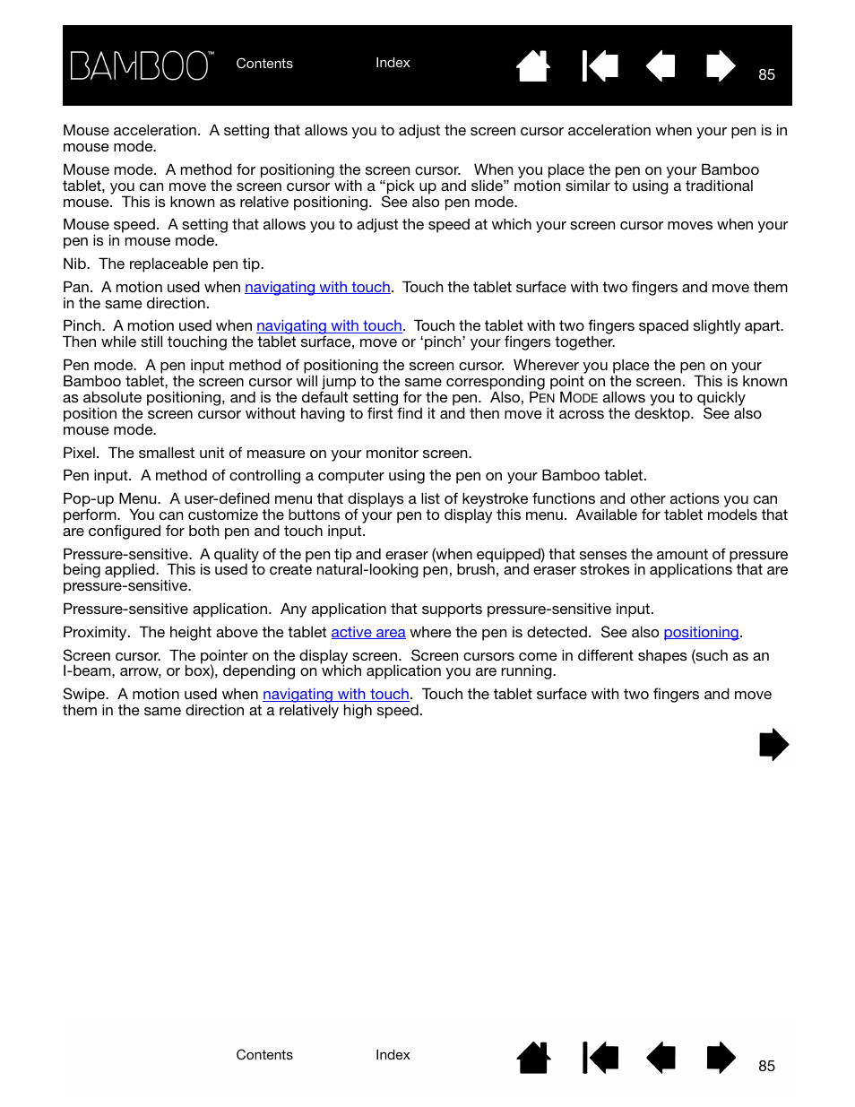 Ouse | Wacom BAMBOO CTL-460 User Manual | Page 85 / 90