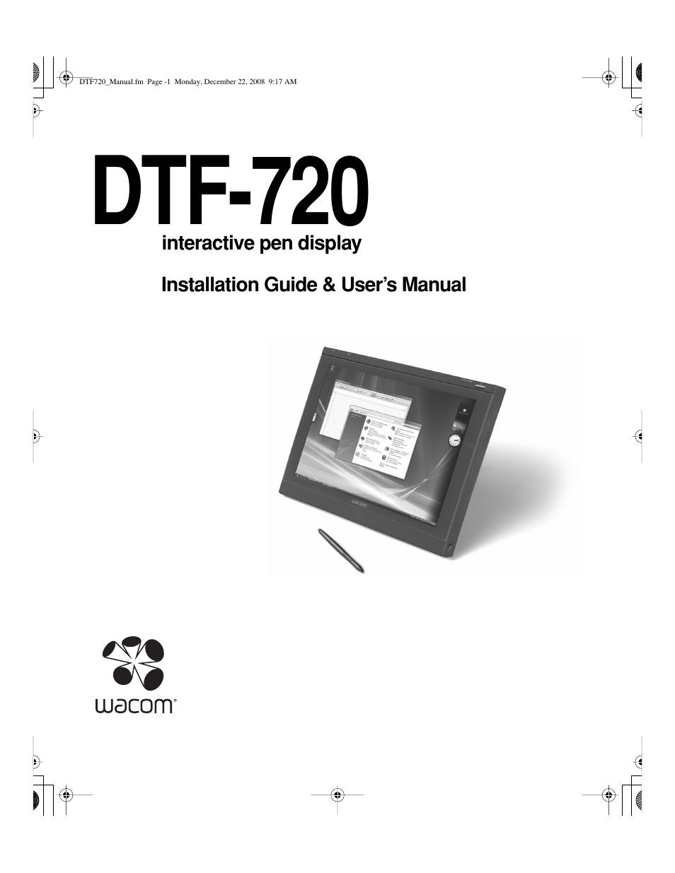 Wacom DTF-720 User Manual | 60 pages