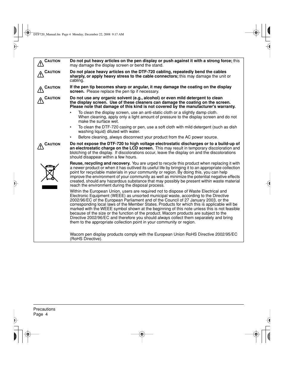 Wacom DTF-720 User Manual | Page 6 / 60
