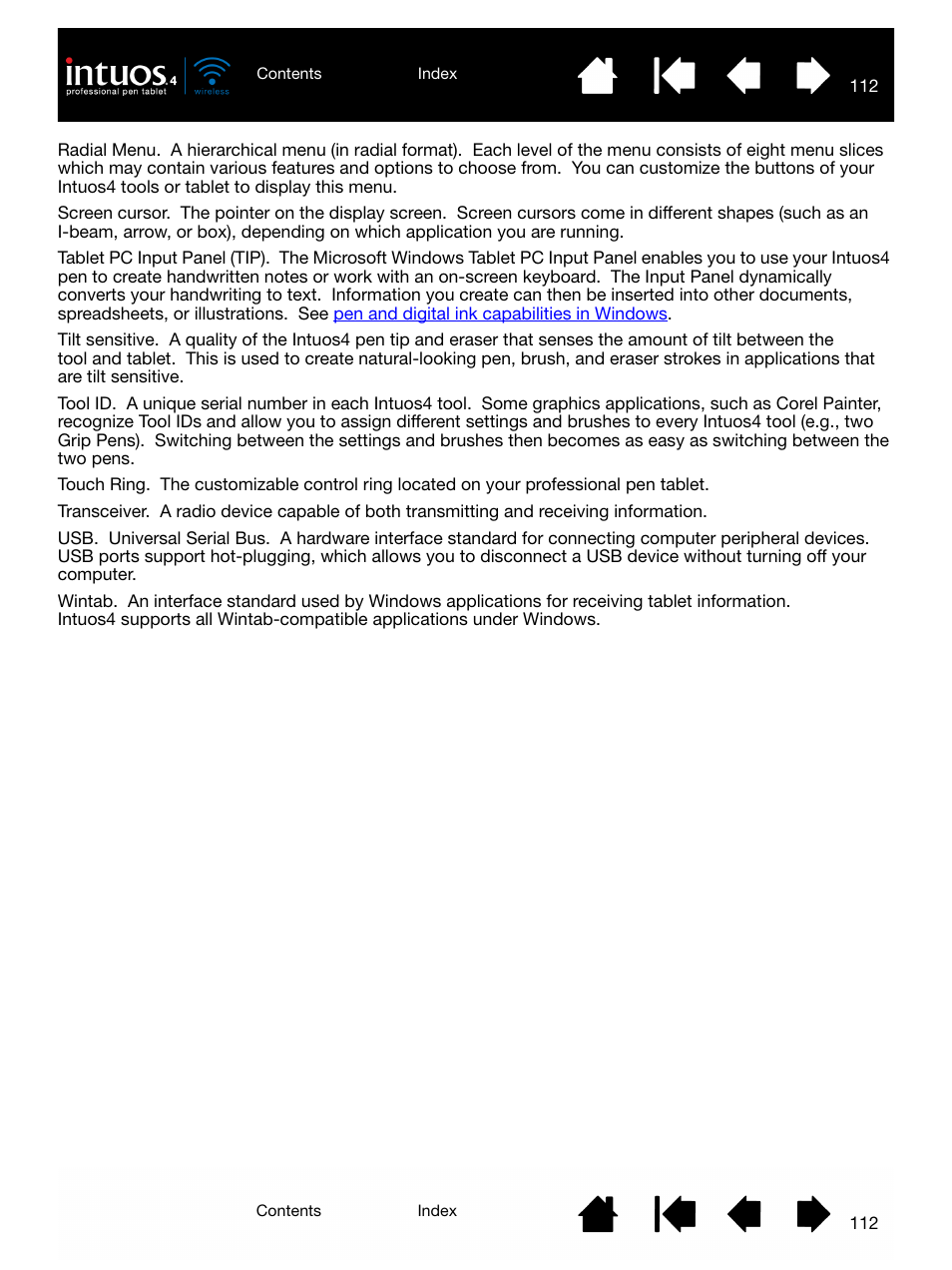 Wacom INTUOS4 WIRELESS PTK-540WL User Manual | Page 112 / 116