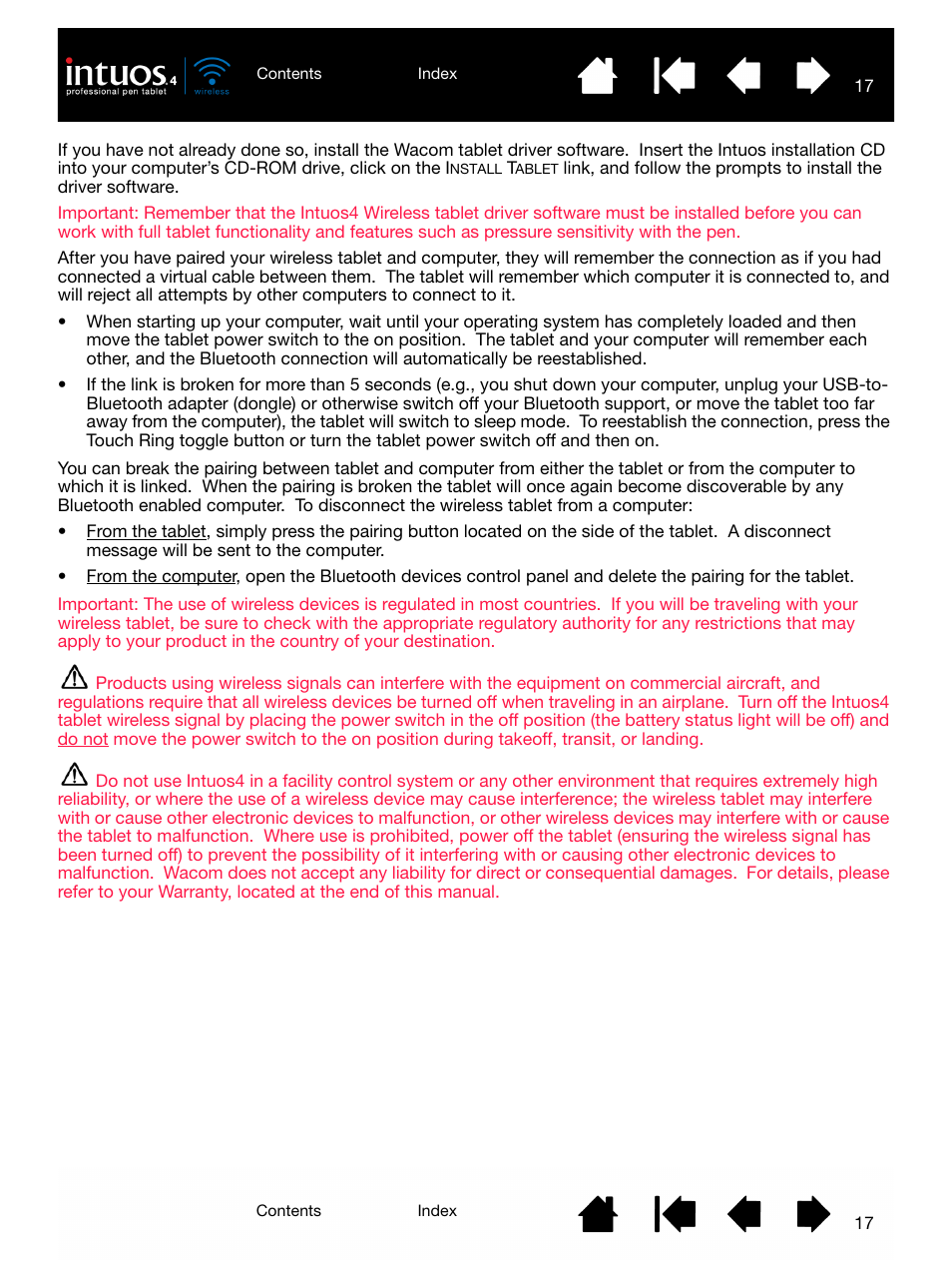 Wacom INTUOS4 WIRELESS PTK-540WL User Manual | Page 17 / 116