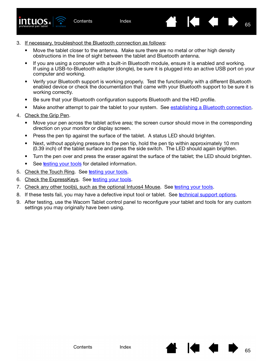 Wacom INTUOS4 WIRELESS PTK-540WL User Manual | Page 65 / 116