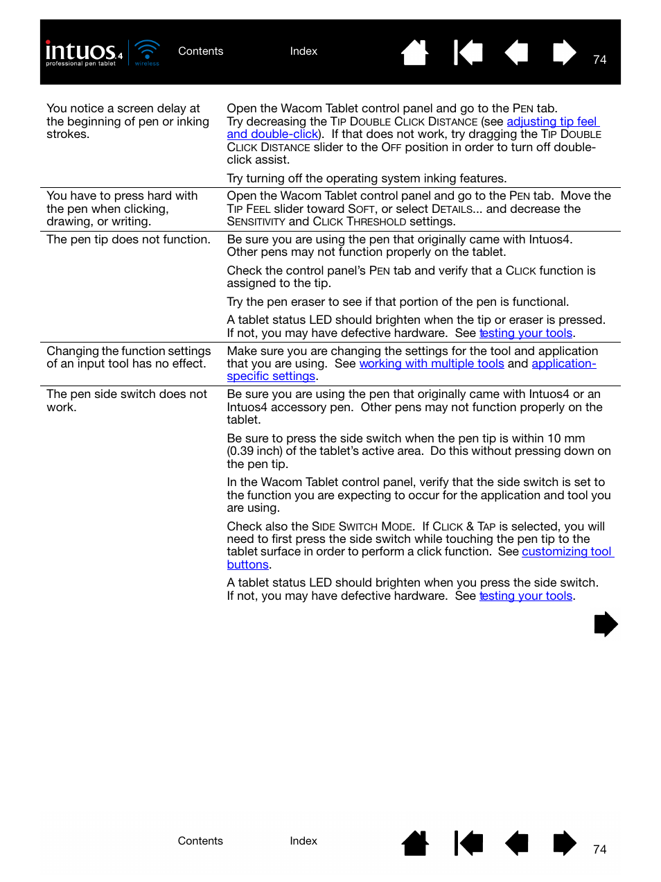 Wacom INTUOS4 WIRELESS PTK-540WL User Manual | Page 74 / 116