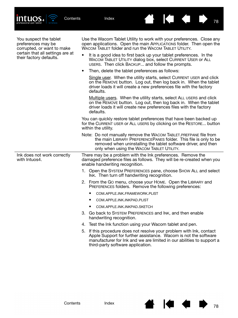 Wacom INTUOS4 WIRELESS PTK-540WL User Manual | Page 78 / 116