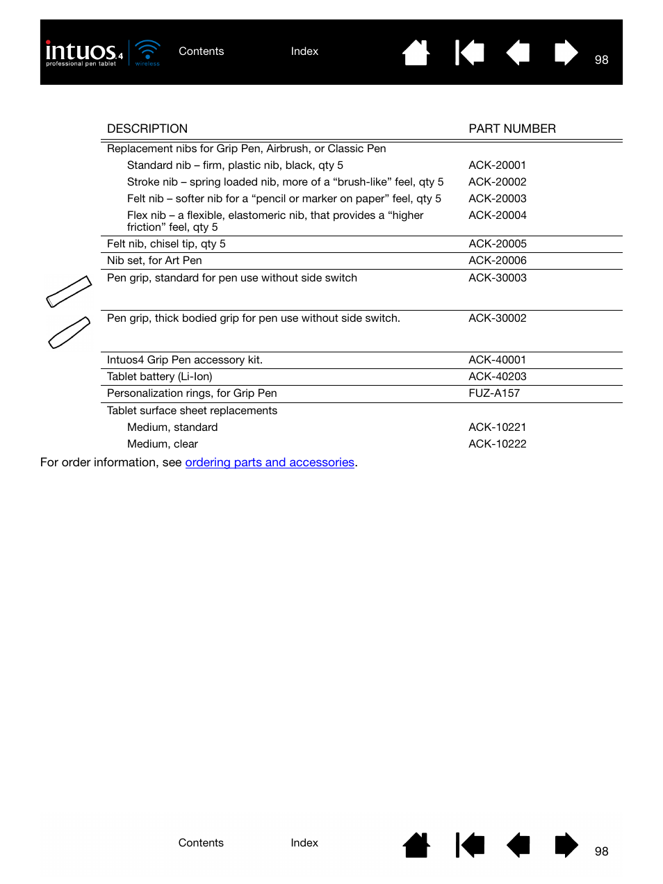 Wacom INTUOS4 WIRELESS PTK-540WL User Manual | Page 98 / 116