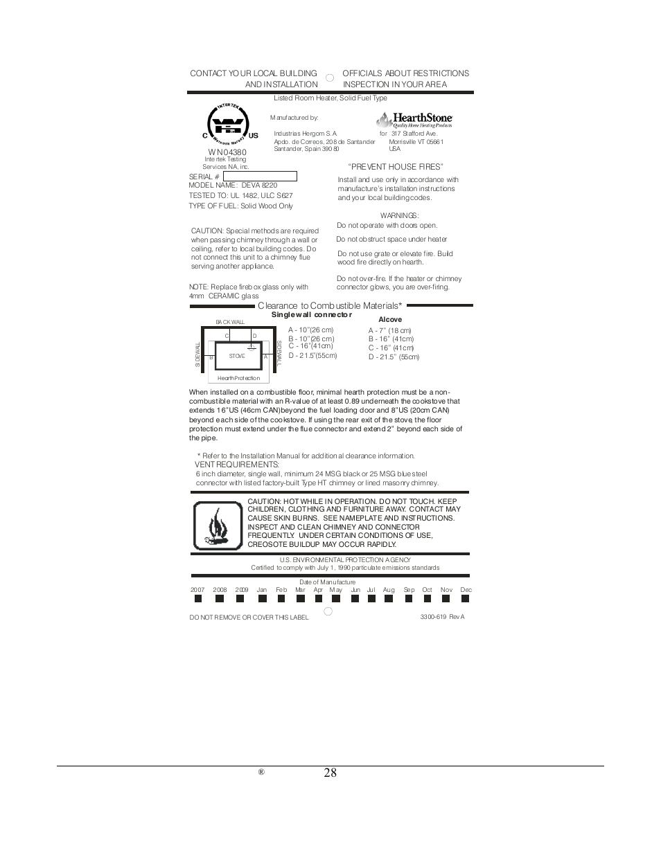 28 s, Afety, Abel | Weiman Products Deva 100 User Manual | Page 28 / 31