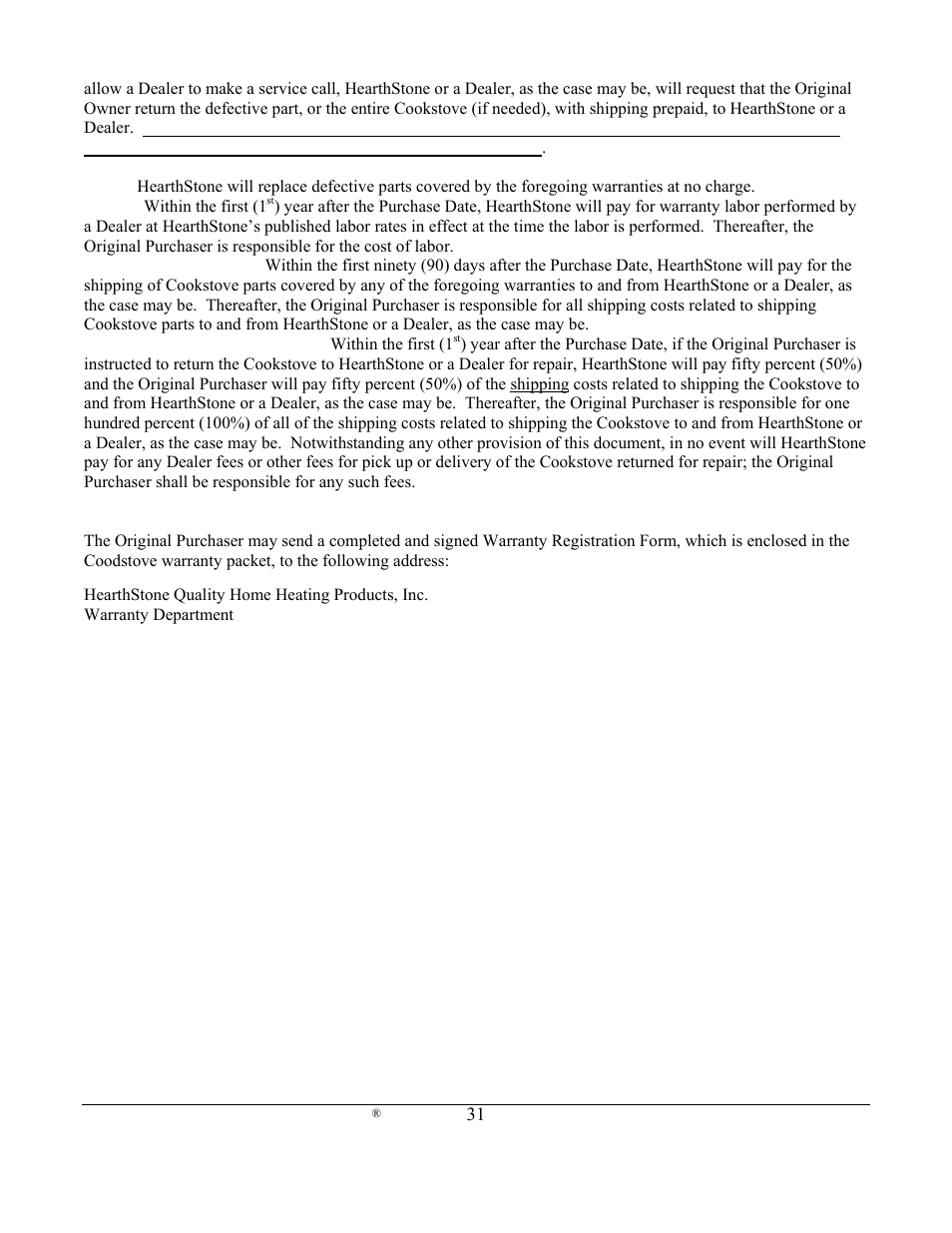 Weiman Products Deva 100 User Manual | Page 31 / 31