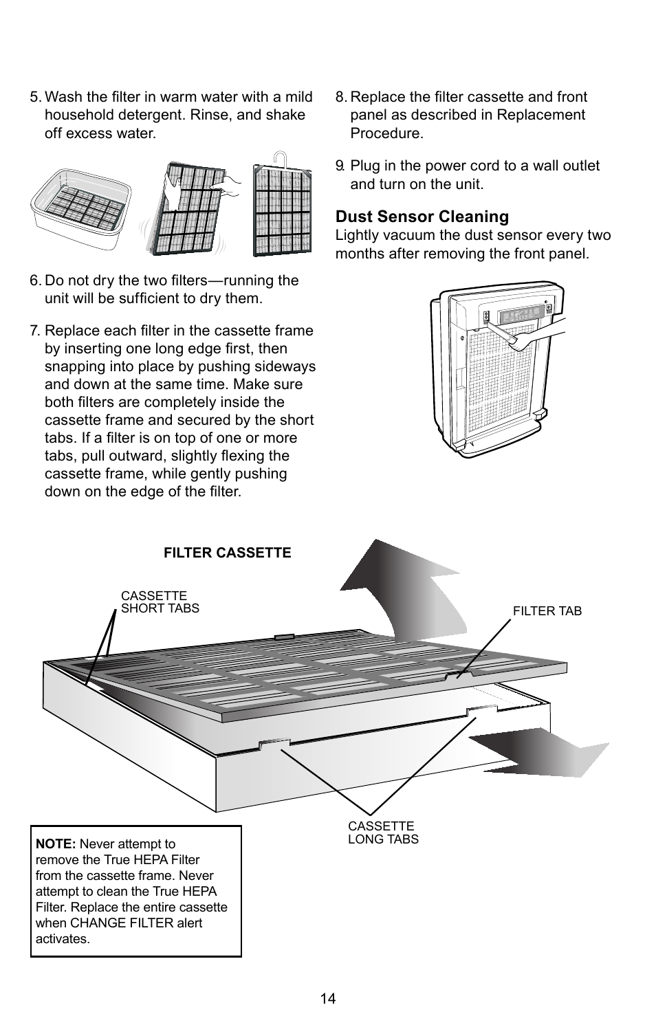 Dust sensor cleaning | Winix PLASMAWAVE WAC-9000 User Manual | Page 15 / 32