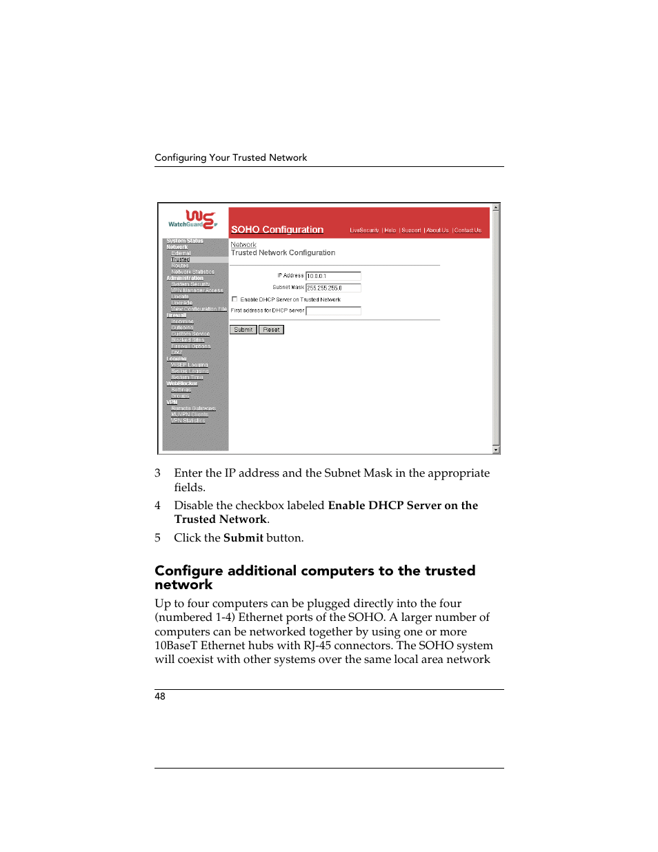 WatchGuard Technologies SOHO User Manual | Page 48 / 118