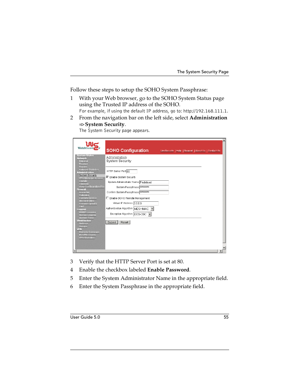 WatchGuard Technologies SOHO User Manual | Page 55 / 118