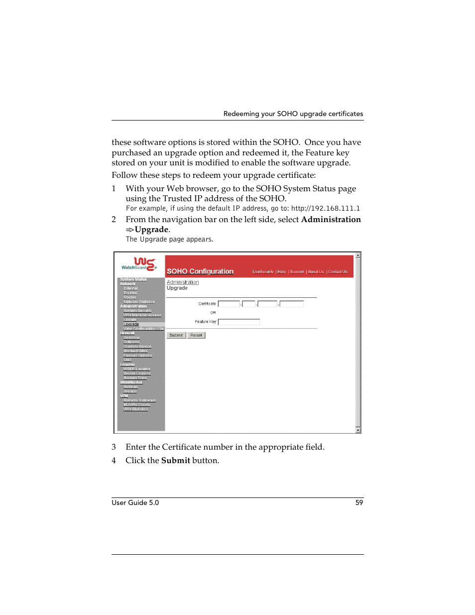 WatchGuard Technologies SOHO User Manual | Page 59 / 118