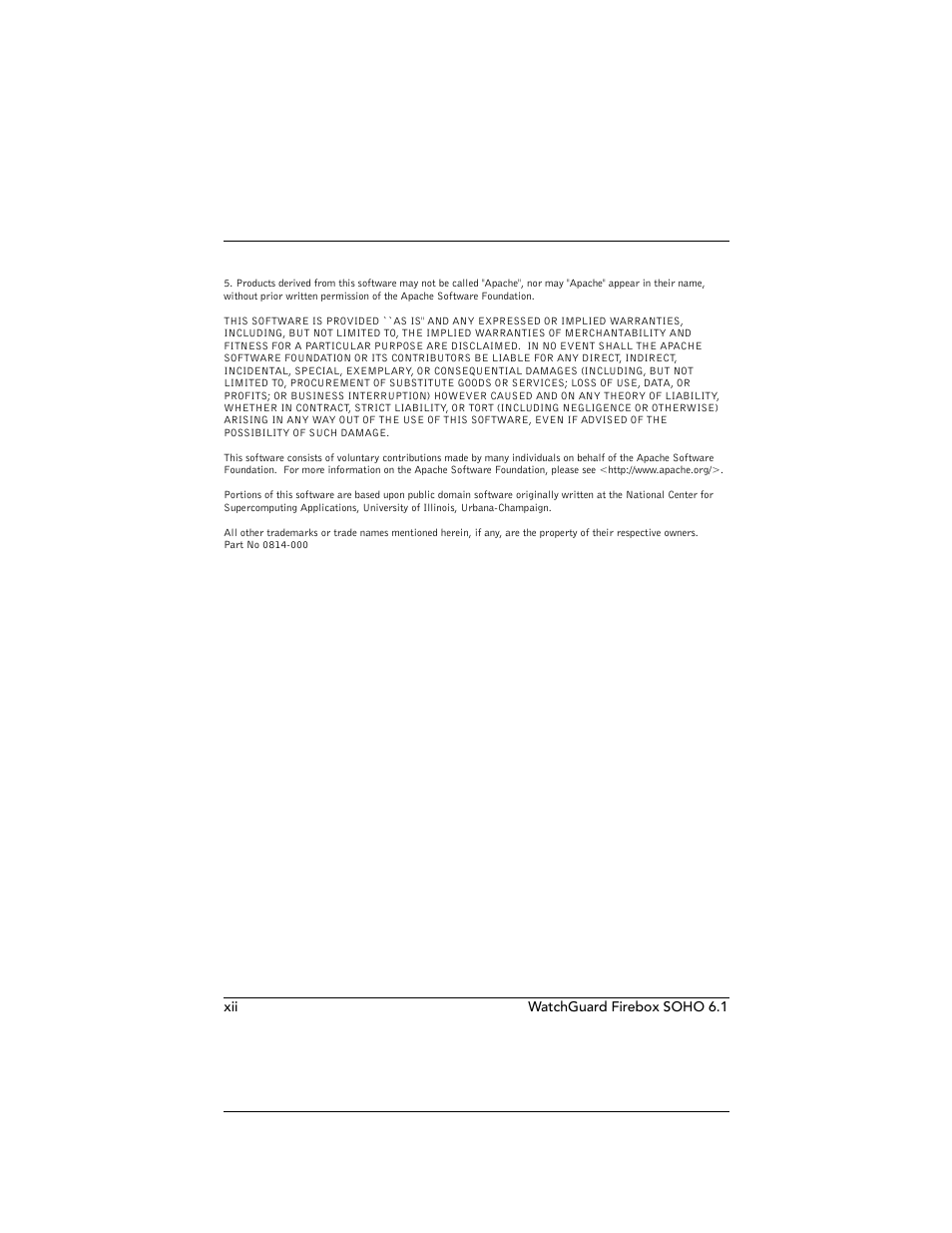 Xii watchguard firebox soho 6.1 | WatchGuard Technologies WatchGuard Firebox SOHO 6 User Manual | Page 12 / 140
