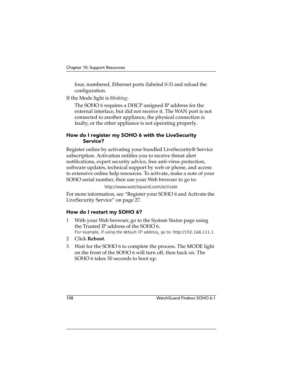 WatchGuard Technologies WatchGuard Firebox SOHO 6 User Manual | Page 126 / 140