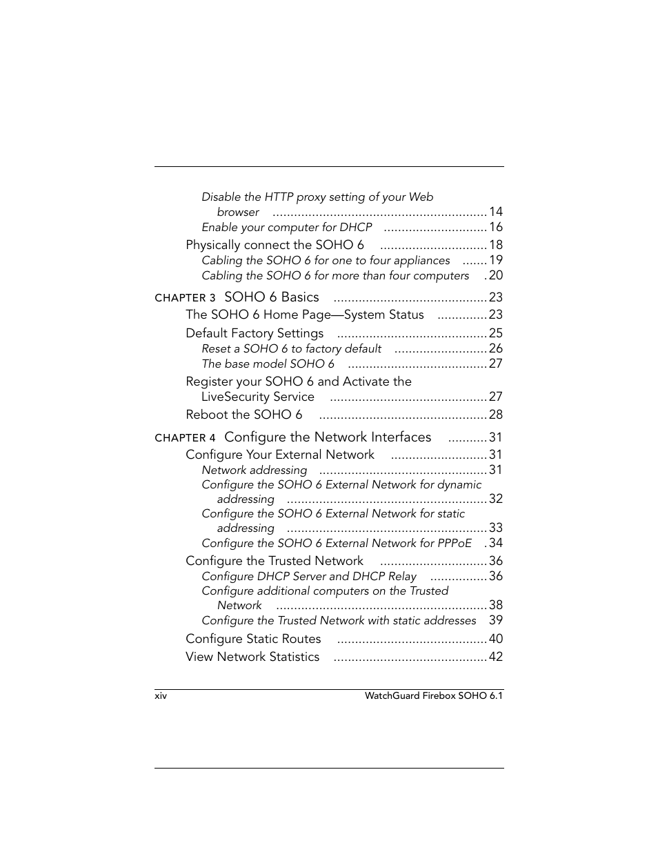 WatchGuard Technologies WatchGuard Firebox SOHO 6 User Manual | Page 14 / 140