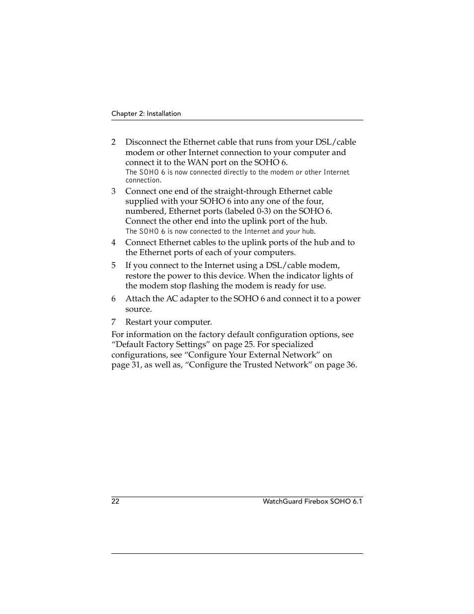 WatchGuard Technologies WatchGuard Firebox SOHO 6 User Manual | Page 40 / 140