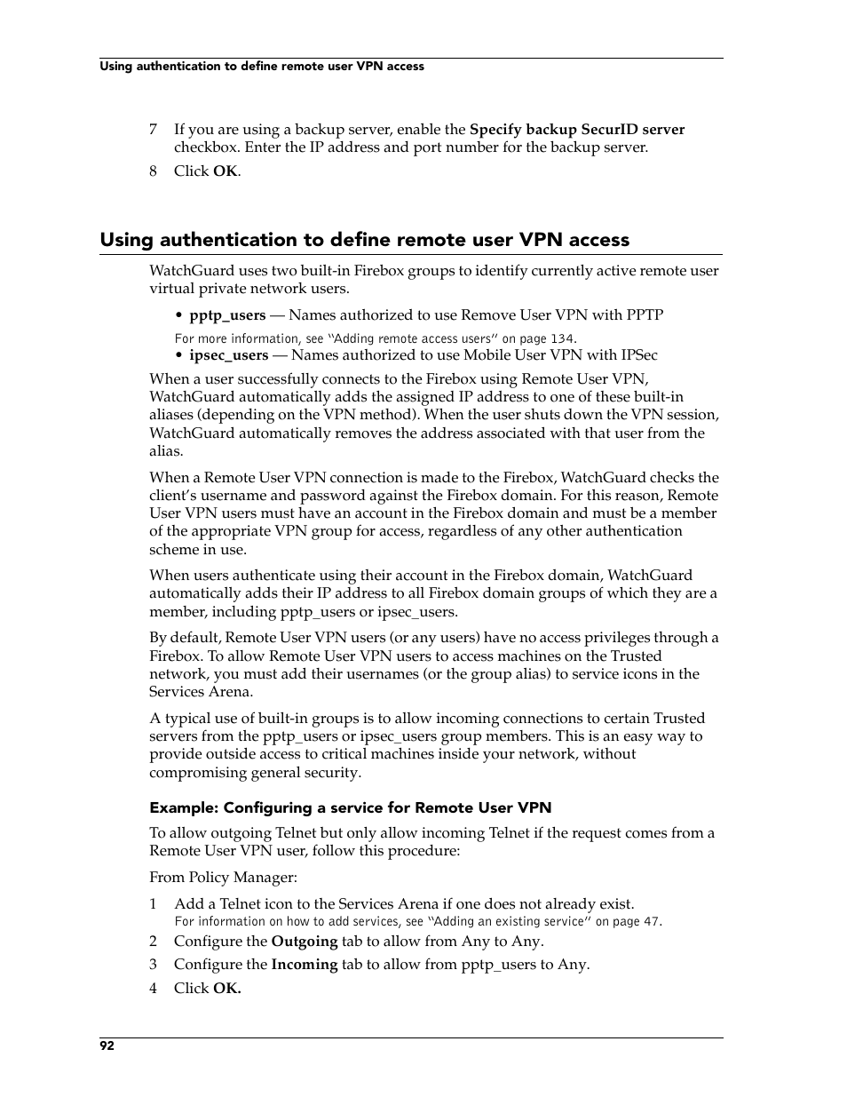 WatchGuard Technologies FireboxTM System 4.6 User Manual | Page 102 / 170
