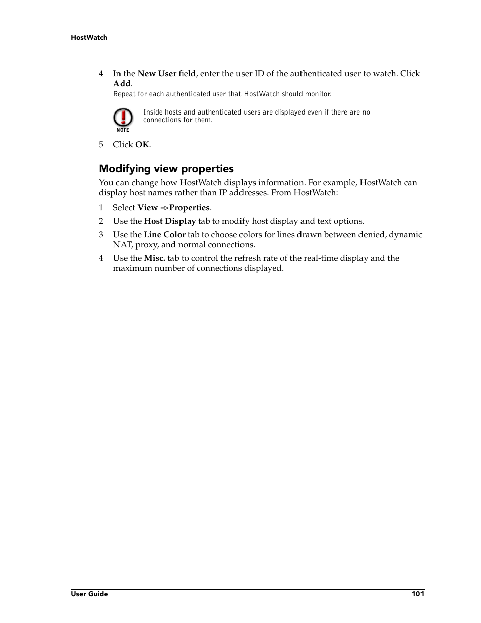 Modifying view properties | WatchGuard Technologies FireboxTM System 4.6 User Manual | Page 111 / 170