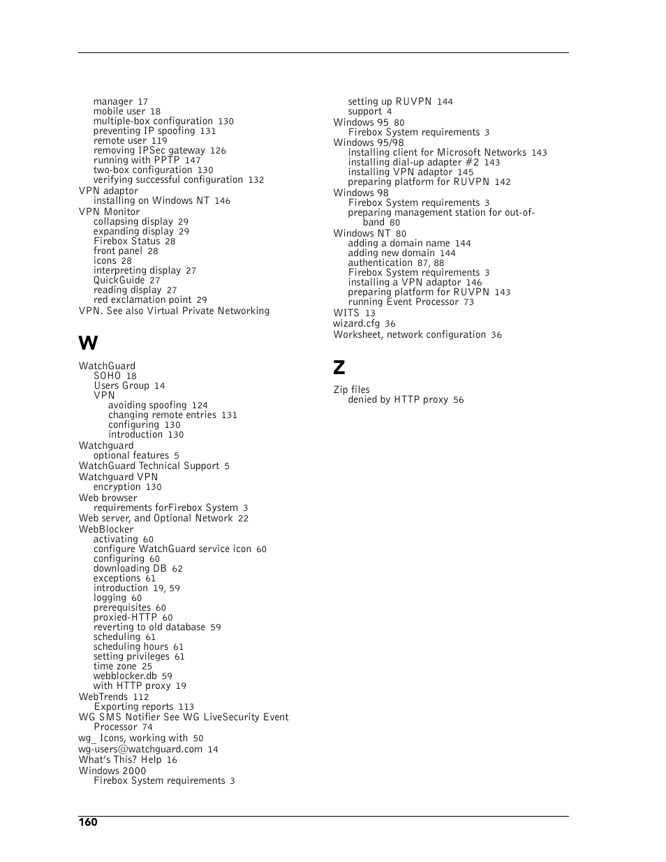 WatchGuard Technologies FireboxTM System 4.6 User Manual | Page 170 / 170