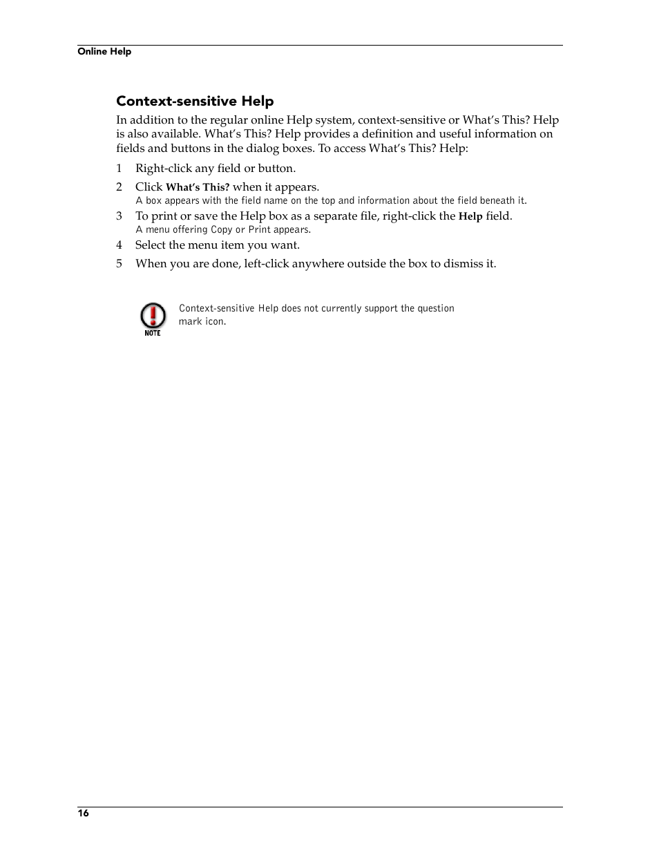 Context-sensitive help | WatchGuard Technologies FireboxTM System 4.6 User Manual | Page 26 / 170