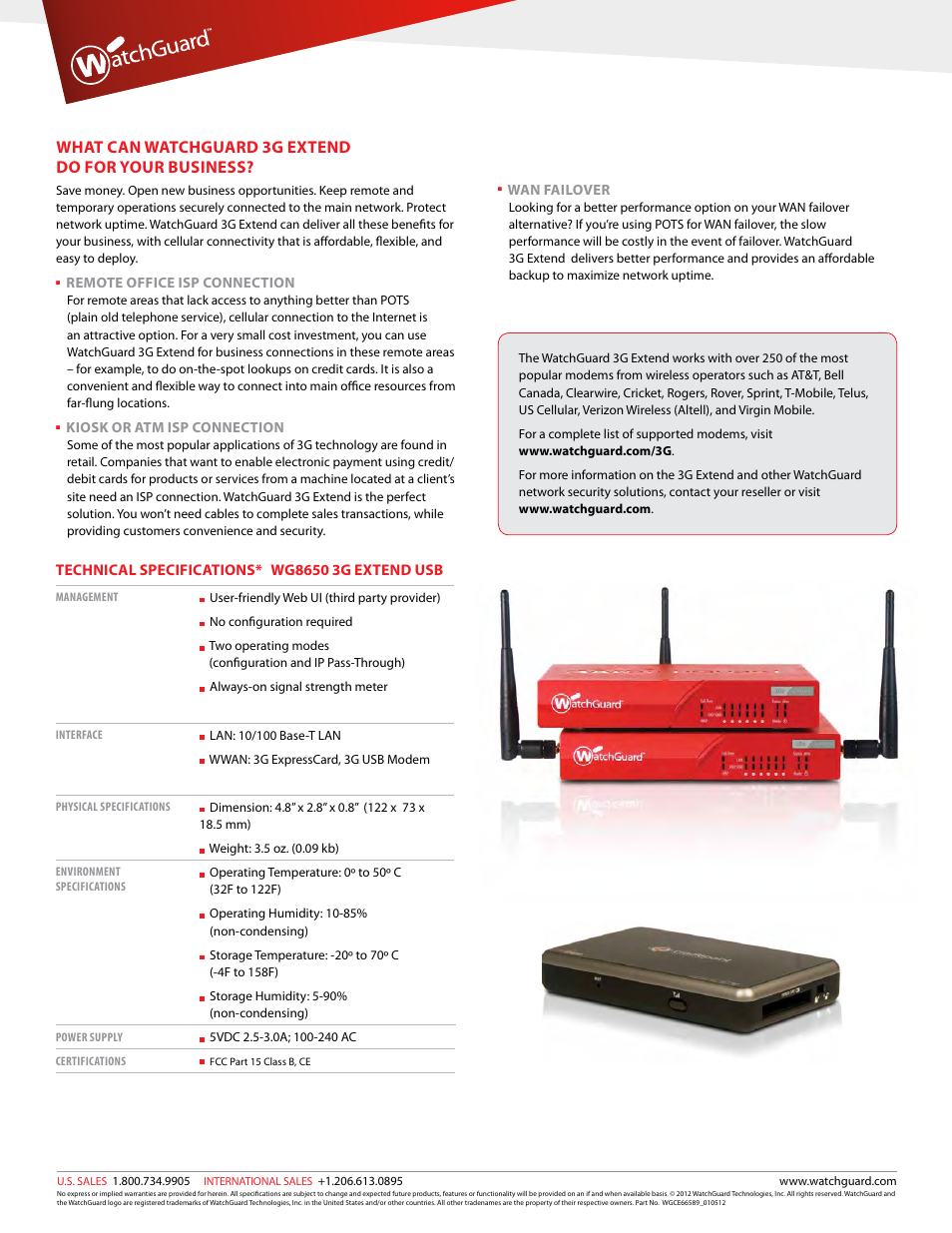 What can watchguard 3g extend do for your business | WatchGuard Technologies 3G Extend User Manual | Page 2 / 2
