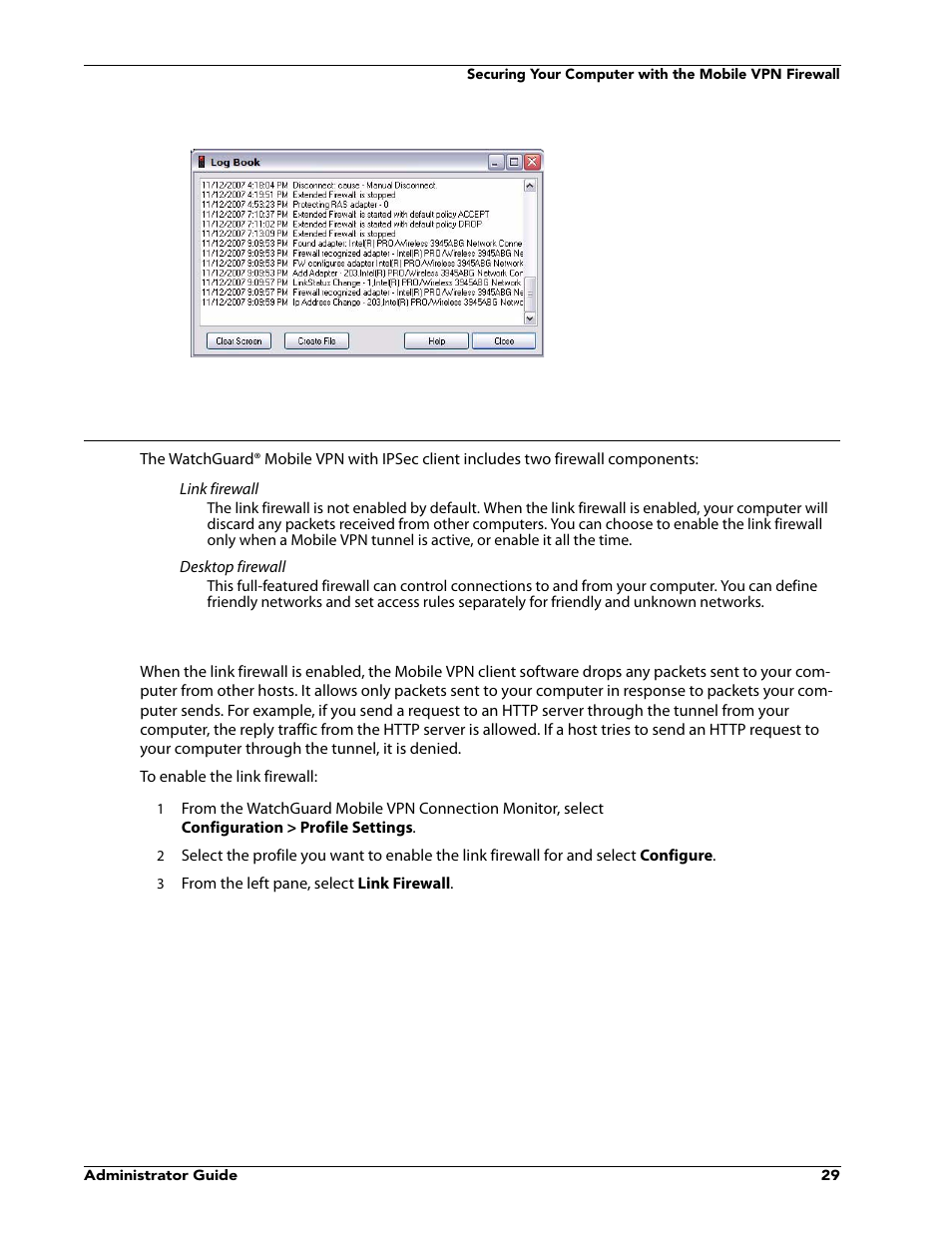 Enabling the link firewall | WatchGuard VPN v10.0 User Manual | Page 31 / 38