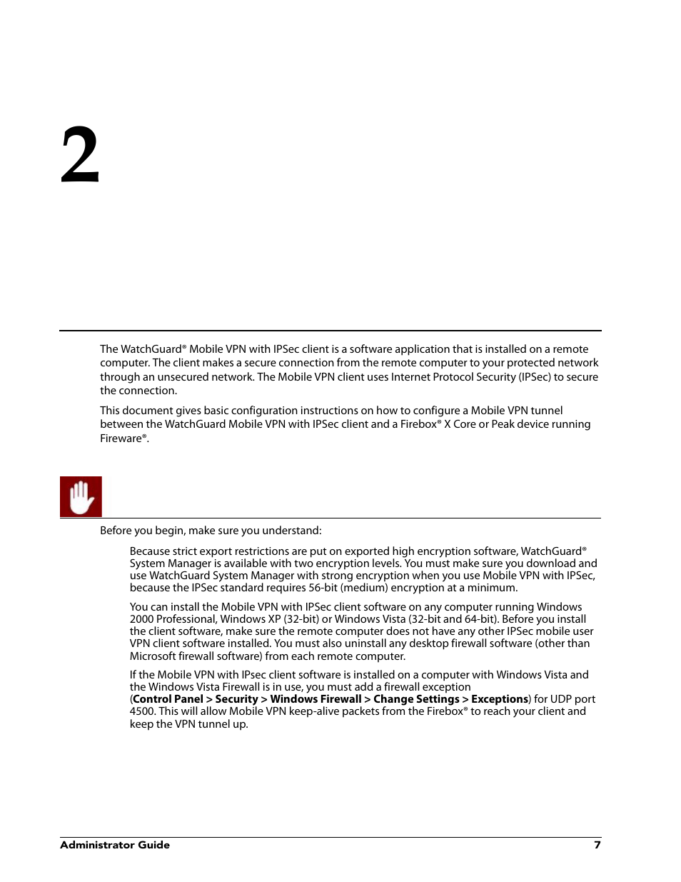 Before you begin | WatchGuard VPN v10.0 User Manual | Page 9 / 38
