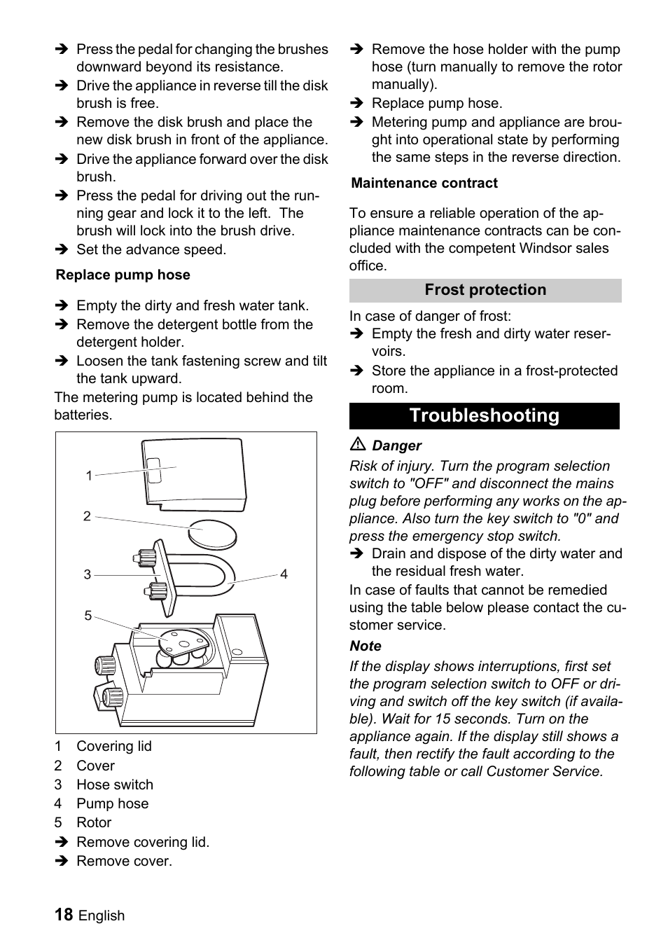 Troubleshooting | Windsor Saber Compact 22 User Manual | Page 18 / 72