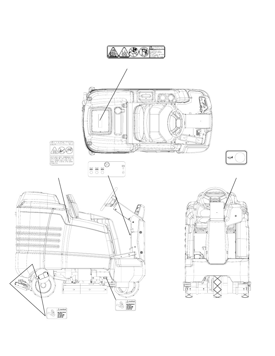Safety label location | Windsor Saber Glide SG36 User Manual | Page 7 / 43